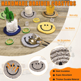 thumbnail image 3 of Posavasos divertidos para bebidas con soporte, posavasos trenzados hechos a mano para mesa de centro, 3 of 5