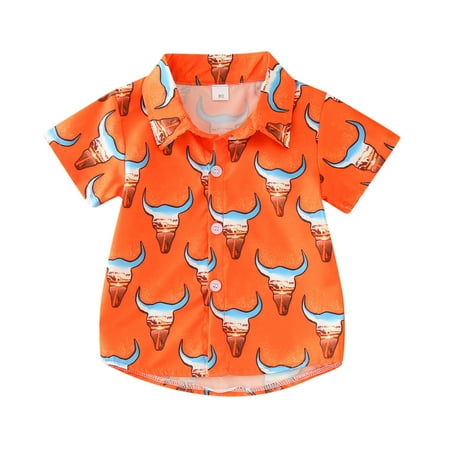 

Pimfylm Oversized Graphic Tees For Boys Boys Short Sleeve Printed Crewneck Quick-Dry Lightweight Tee Tops Orange 2-3 Years