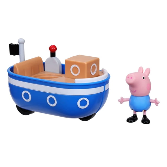 Barco de juguete Peppa Pig Peppa's Adventures con George Pig, 8 cm