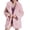 Pink-2, variant on Womens Long Faux Fur Coat Oversized Winter Jacket Trendy Luxury Trench Coat Open Front Lapel Outerwear with Waistband