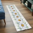 thumbnail image 3 of Daisy 2'x6' Runner Rugs for Hallway Kitchen Bedside Non Slip Washable, Spring Floral Grey Plaid Eucalyptus Leaves Entryway Rug Runners with Rubber Backing, Long Carpet Runner for Laundry Room, 3 of 8