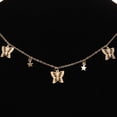 thumbnail image 3 of lionlar Collier Papillon Pendentif Multicouche Délicat Collier Ras du Cou Papillons Doré, 3 of 4