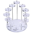 thumbnail image 1 of Injueey Soporte de acrílico para joyería Soporte de exhibición de base redonda de 12 soportes de exhibición de anillo de joyería Cocina y Comedor Transparente Injueey HA024658-02, 1 of 5