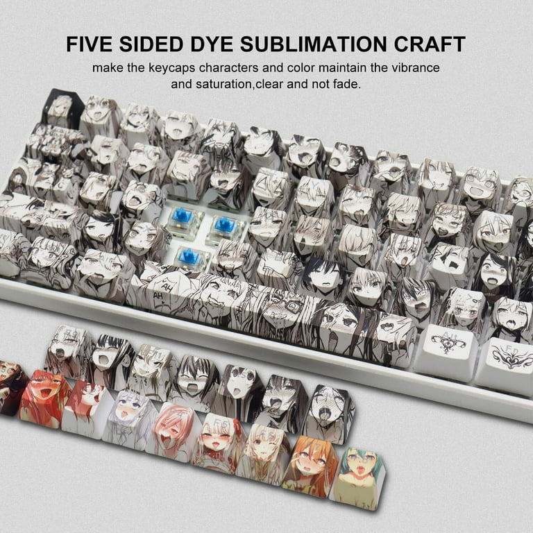 XVX PBT Keycaps 108 Keys Japanese Anime Style Keycaps Five