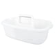 thumbnail image 1 of Cesta de Almacenamiento de PláStico Cajita de Ducha PortáTil Cesta Organizadora de Asas con Asa para BañO, Dormitorio, Cocina Blanco, 1 of 5