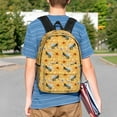 thumbnail image 4 of Lukts Bee Wasp Pattern 15 Inch Student Backpack, Waterproof Laptop Backpack with Adjustable Shoulder Straps, Lightweight Travel, Campus Backpack, Unisex, 4 of 6