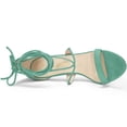 thumbnail image 4 of Sandalias con cordones de tacón Alto de Estilete Allegra K Mujer Verde Turquesa 37.5, 4 of 5