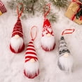 thumbnail image 2 of 4 Pack Christmas Ornaments Hanging Christmas Gnomes Gnome Christmas Plush Gnome Hat Tomtees Plush Scandinavian Santa Ornament for Christmas Tree Decorations Home Christmas Decor, 2 of 3
