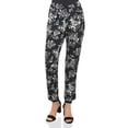 thumbnail image 1 of Foxcroft Rachel Floral Print Ankle Pants (Black, 6), 1 of 1