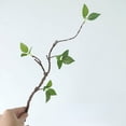 thumbnail image 2 of 17.3" Artificial Greenery Stems Plants Faux Leaf Green Eucalytus Branches Ficus Twig Fern Fake Green Bushes Shrubs for Home Party Wedding Decoration (3 pcs), 2 of 7