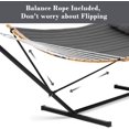 thumbnail image 5 of SUNCREAT Double Portable Hammock with Stand, 2 Person Hammock with Curved Spreader Bar, Balance Ropes Included, Dark Gray, 5 of 6