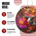 thumbnail image 3 of Colorful Hummingbird Surrounded By Vibrant Flowers - Christmas Ornament Xmas Keepsake Ceramic Ornaments Holiday Decorations for Tree Christmas Gift Ideas 2.95in, 3 of 6