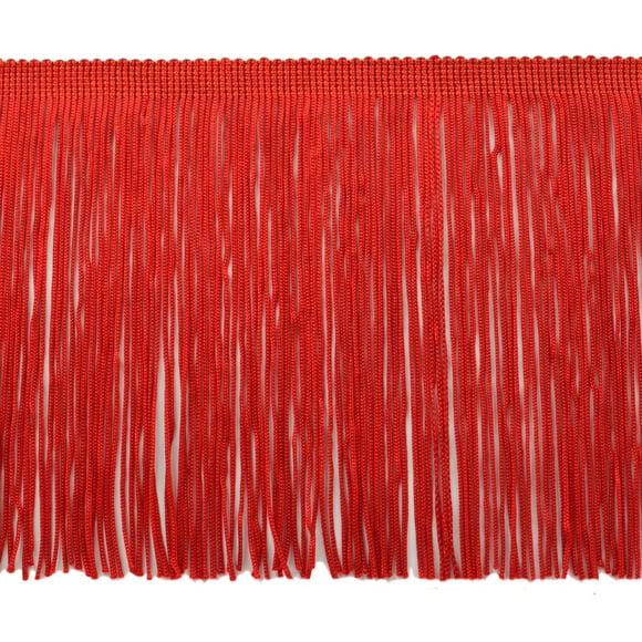 Bordure de Franges Longue de 6 Po (15 Cm) (style cf06), rouge cerise e6 (rouge vif) 11 verges (33 Pi/10 M)