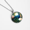 thumbnail image 4 of Peacock Elegant Glass Circular Pendant Necklace - Stunning Jewelry for Women, 4 of 5