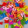 thumbnail image 2 of Trayknick 100Pcs Colorful Letters Numbers Wooden Flatback Embellishments Crafts Tool Letters,200pcs, 2 of 12