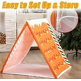 thumbnail image 5 of Gingerbread House Tent, Fun Christmas Gingerbread House Play Tent, Brown Christmas Sleepover Tents, Lightweight Detachable and Small Size for Kids Home Indoor Xmas Holiday Party(01,2pcs), 5 of 10