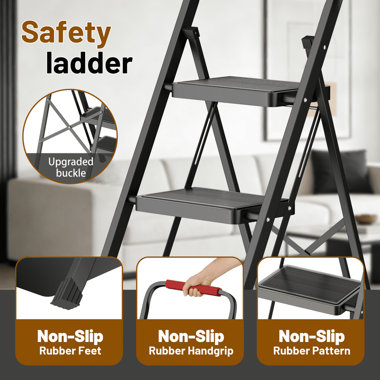 Lafati 4-Step Folding Ladder, 330 Lb Capacity photo 2