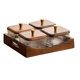 thumbnail image 1 of Bandeja de servir dividida, bandeja multiusos para aperitivos, caja de almacenamiento de alimentos, bombonera Cuadrado de 4 compartimentos, 1 of 9