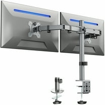 VIVO Gray Dual Monitor Desk Mount Stand, Fits Computer Screens up to 30"