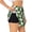 Black, variant on Happy Watermelon Printed 2 in 1 Women's Workout Shorts for Athletic Gym Running Shorts with Phone Pockets-XX-Large