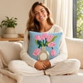 thumbnail image 5 of Zynviq Decorative Pillow Covers Multicolor 18x18inch Couch Pillow Covers Flower with Zipper Square Polyester, 5 of 6