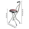 thumbnail image 4 of Yescom Medical Portable Folding Walking Stick with Seat Four Legged Travel Hiking Cane Chair Stool Eldely Care Aid, 4 of 10