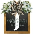 thumbnail image 1 of HYmarket Surname Front Door Wreath - 26 Letter Farmhouse with Eucalyptus Bow-knot, Front Door Welcome Sign, Household Supply, 1 of 8