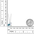thumbnail image 4 of Gem Stone King 925 Silver and 10K Yellow Gold White Moissanite and London Blue Topaz Pendant Necklace for Women (3.00 Cttw, Oval 8X6MM, 7X5MM and 6X4MM, Gemstone, with 18 inch Chain), 4 of 4