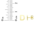 thumbnail image 3 of Floreo 14k Yellow Gold 6.5mm High Polish Initial-D Stud Earrings, 3 of 5