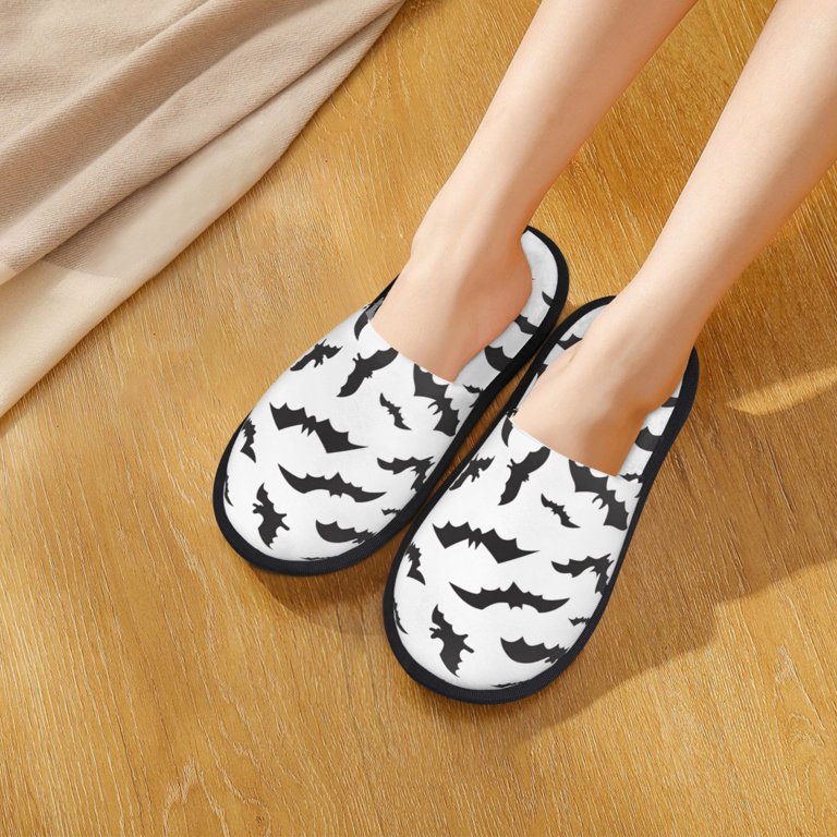 House Slippers for Women Men - black bats cool Lightweight  display picture 2