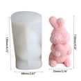 thumbnail image 5 of lanema Rose Rabbit Candle Mold Easter Candle Mold for Making Candle Easter Gift, 5 of 11