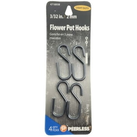 Peerless Chain Black Flower Pot S-Hook, #4718938