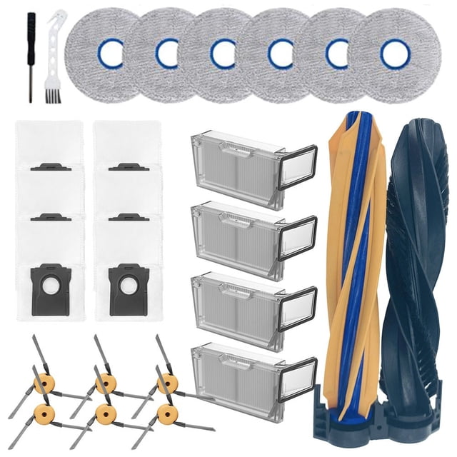 Kit de repuestos de 26 piezas para la aspiradora Dreame X60 Max Ultra.