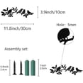 thumbnail image 2 of Birds on Branch Metal Wall Art Decor Sculpture Hanging Decoration Sign 4 Birds Iron Wall Art Black Rustic Decor Ornament Wall for Garden Indoor Outside Living Room Home Office 12 x 4Inch, 2 of 7