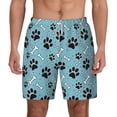 thumbnail image 2 of Goofa Cute Dog Footprints Printed Men's Swim Trunks Board Shorts Quick Dry Mens Swimming Trunks with Compression Liner,Breathable Fit Hawaii Beach Shorts-Medium, 2 of 9
