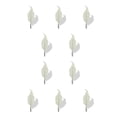 thumbnail image 3 of Advancent Simulación artificial Hoja Árbol de Navidad Decoración Adorno Brillo Abrazadera Boda Brillante Festival Suministros Exterior Blanco Blanco 10piezas, 3 of 6