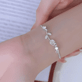 thumbnail image 3 of Pulsera De Tulipán En Plata 925 Cristal Regalo Para Mujer Xtellar Plateado 6 Cm 22 Cm, 3 of 3
