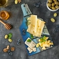 thumbnail image 4 of Beach Cutting Board, Empty Beach with Pathway Mediterranean Heaven Serene Quiet Nobody Summer Peace Theme, Tempered Glass Cutting and Serving Board, Wine Bottle Shape, Cream Blue, by Ambesonne, 4 of 4