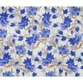 thumbnail image 4 of oneOone Cotton Flex Royal Blue Fabric Leaves & Floral Artistic Sewing Material Print Fabric By The Yard 40 Inch Wide, 4 of 4