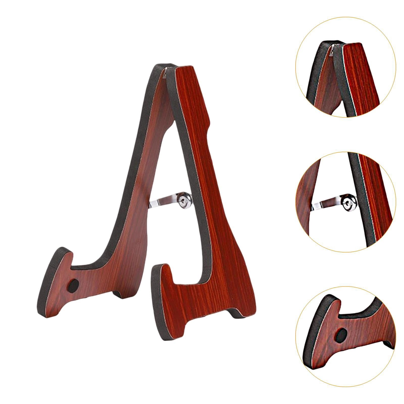 LeeQinersw Folding Guitar Stand Bracket Wooden Guitar Holder for Basses Electric Guitar Red Brown
