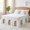 White, variant on Abstract Leaves Bed Skirt Queen Size 16 Inch Drop, Modern Boho Terracotta Arch Terracotta Sun Adjustable Elastic Dust Ruffles Bedskirt for Queen Bed Wrap Around Pleated Mattress Frame Cover