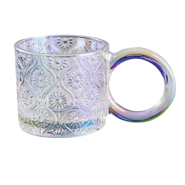 Tazas de café de vidrio de 250 ml, taza para café con leche, herramienta de cocina, taza para bebida de desayuno con diseño creativo Estilo C