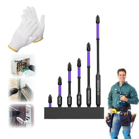 

Special offer！Anti Slip And Proof Bits With Screwdriver Bits Upgraded High Hardness And Strong Bit (1Set/6Pcs)