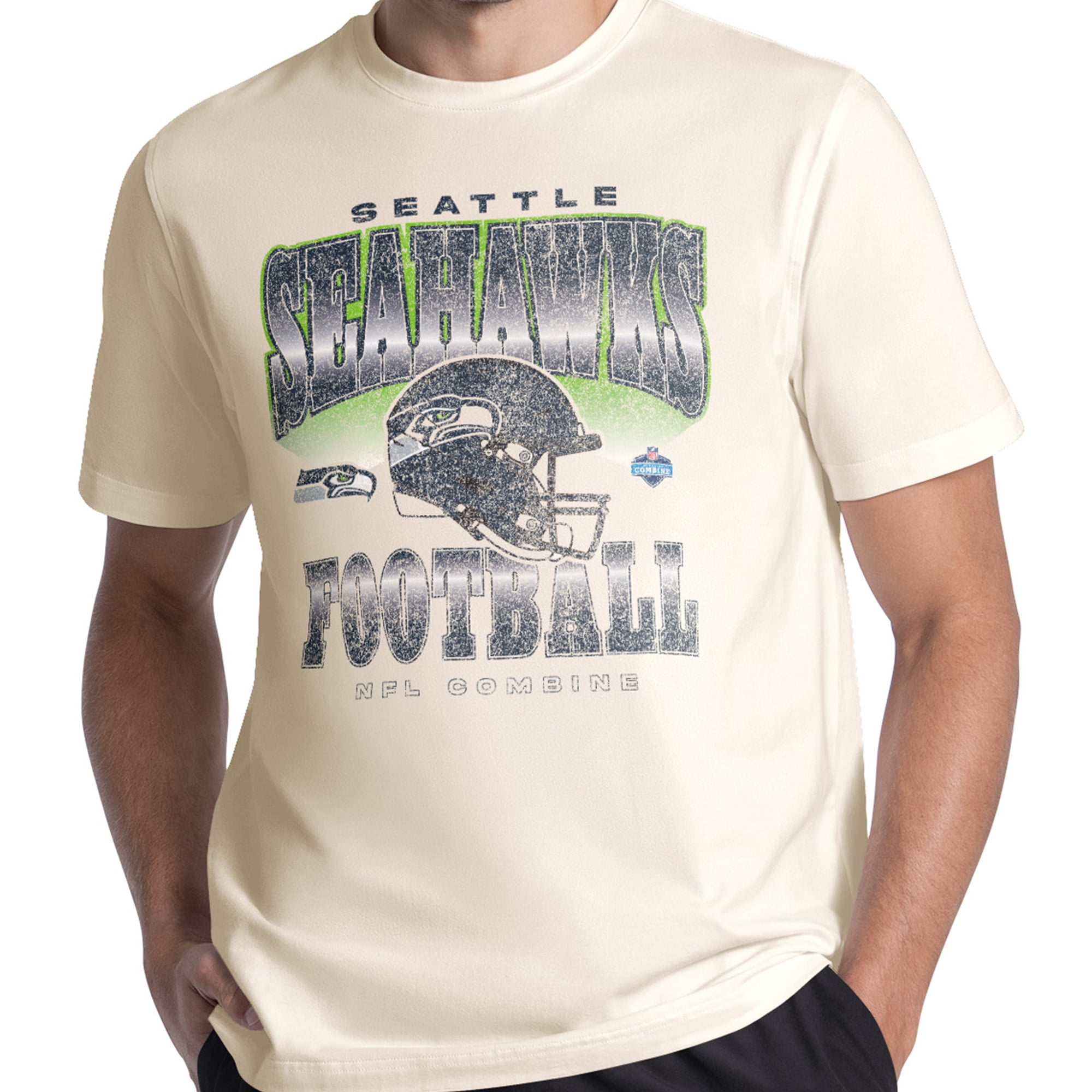 Seattle Seahawks Men's NFL Combine Faded Fashion Short Sleeve T-Shirt