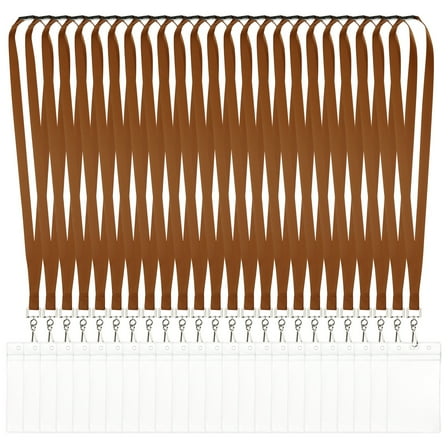 Uxcell 24Pack Colored Lanyards for ID Badges, Breakaway Lanyards for Keys, Gold