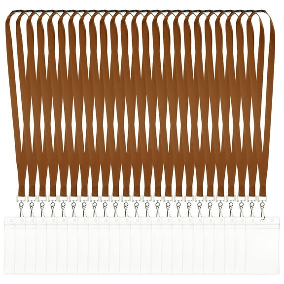 Uxcell 24Pack Colored Lanyards for ID Badges, Breakaway Lanyards for Keys, Gold