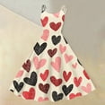 thumbnail image 2 of LWavelet 2026 Valentine's Heart Dress, Women's Love Rose Pattern Sleeveless Flowy A Line Sundresses Beige 2XL, 2 of 4