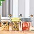thumbnail image 4 of TASTAN Overnight Oats Containers, Overnight Oats Container – Airtight Glass Jar with Removable Spoon | Leak-Proof Meal Prep for Chia, Yogurt & Oatmeal Glass Cups with Lids, Yellow, 4 of 6