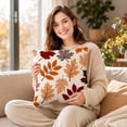 thumbnail image 4 of Thanksgiving Fall Harvest Throw Pillow Covers 18x18 Inch, Pumpkin Decorative Square Pillowcases, Farmhouse Holiday Cushion Covers for Sofa Living Room Home Fall Halloween Thanksgiving Decor, 4 of 8