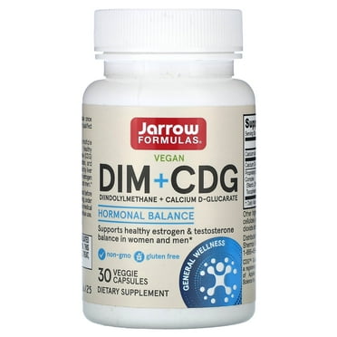 Jarrow Formulas Dim Plus CDG, Supports Estrogen Balance & Healthy Cell Replication, 30 Capsules